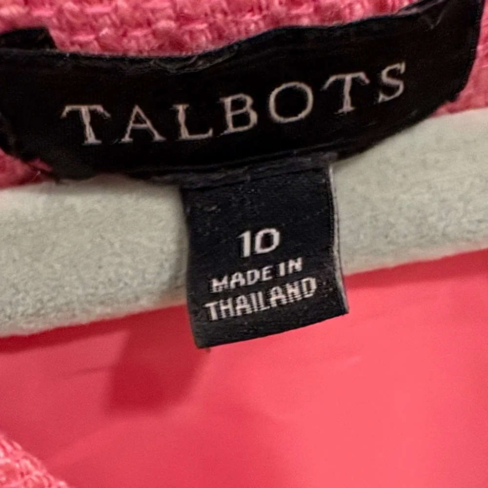 Talbots Pink V-Neck Textured/tweed Midi Dress - Picture 2 of 6